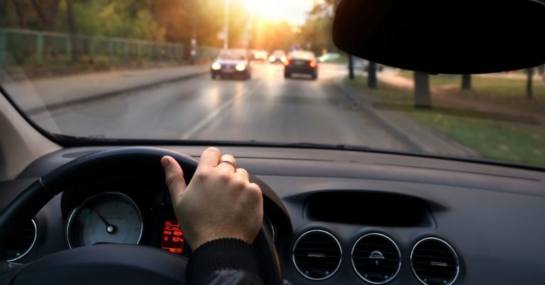 AllState Rewards An Honest Review - picture of hands on car wheel with view out front windshield