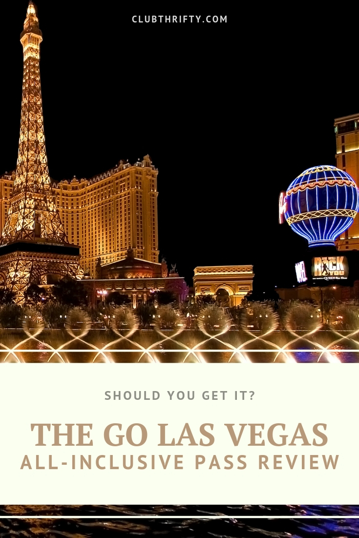 Go Las Vegas Pass Review Pin - picture of Las Vegas Strip at night