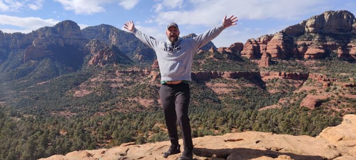 our lunch views hiking in Sedona