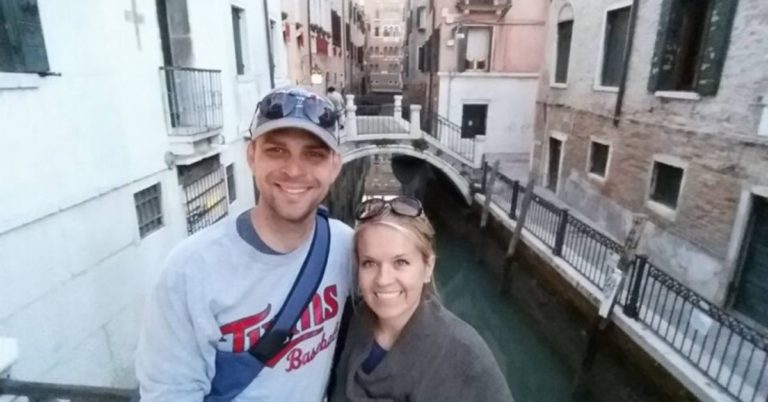 Italy on Credit Card Rewards Part Two - picture of Holly and Greg in Venice