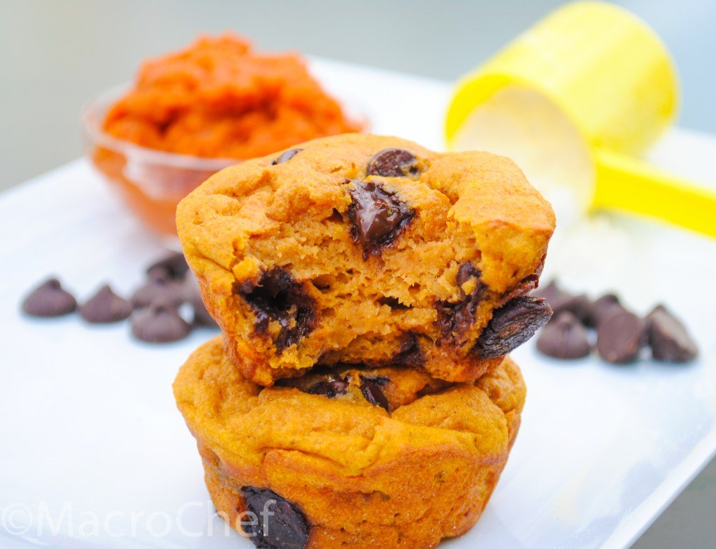 Pumpkin Chocolate Chip Protein Muffin Recipe