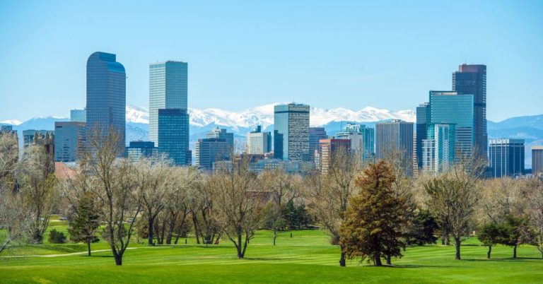 My Frugal Trip to Denver with Credit Card Rewards - picture of Denver skyline