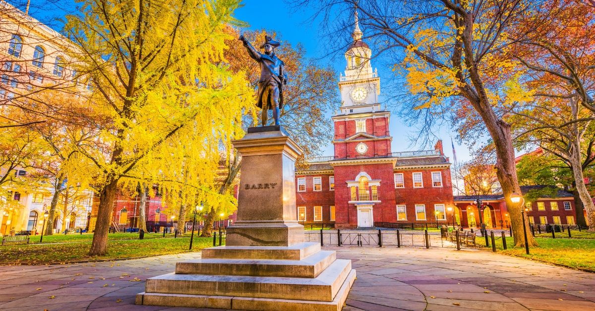 Philadelphia CityPASS Review - picture of Independence Hall in the fall