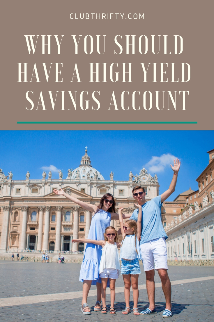 Reasons to Use a High Yield Savings Account - picture of happy family on vacation