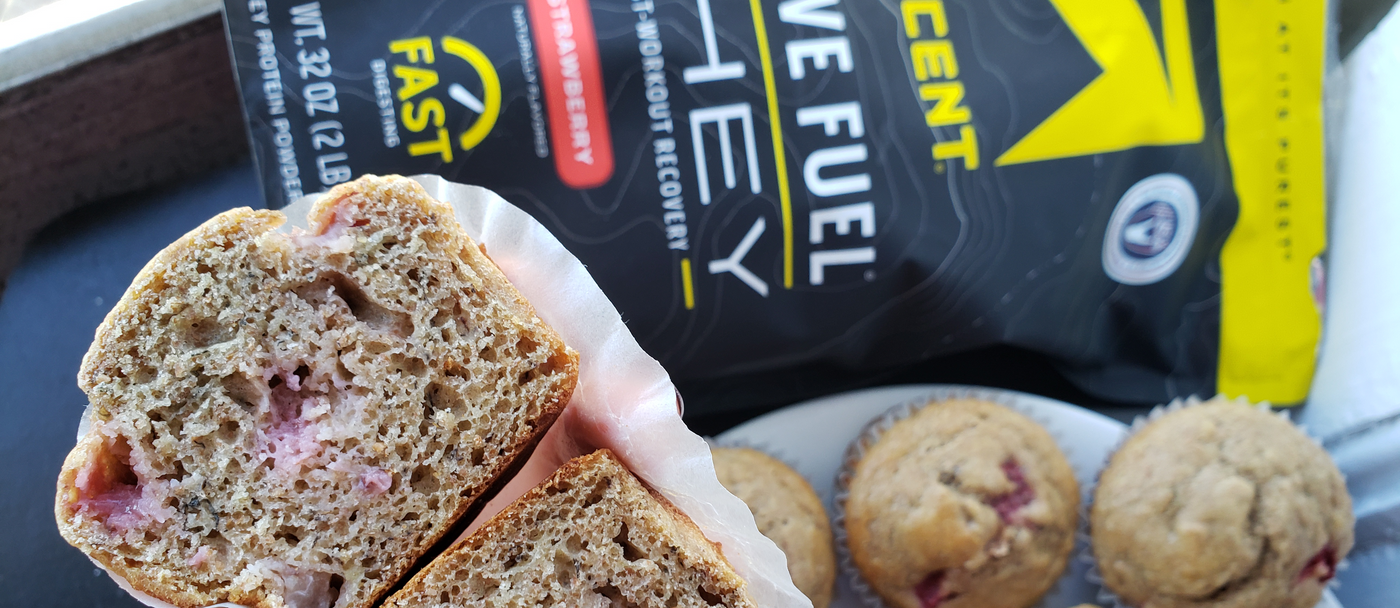 Strawberry Banana Protein Muffin Recipe