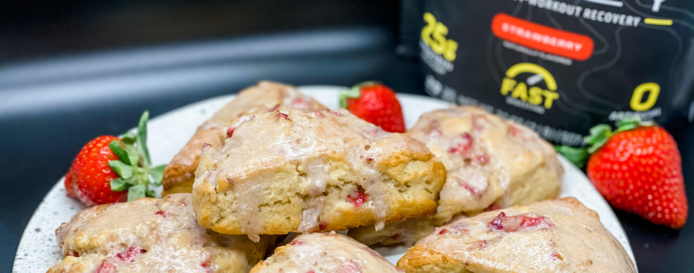 Strawberry Protein Healthy Scone Recipe