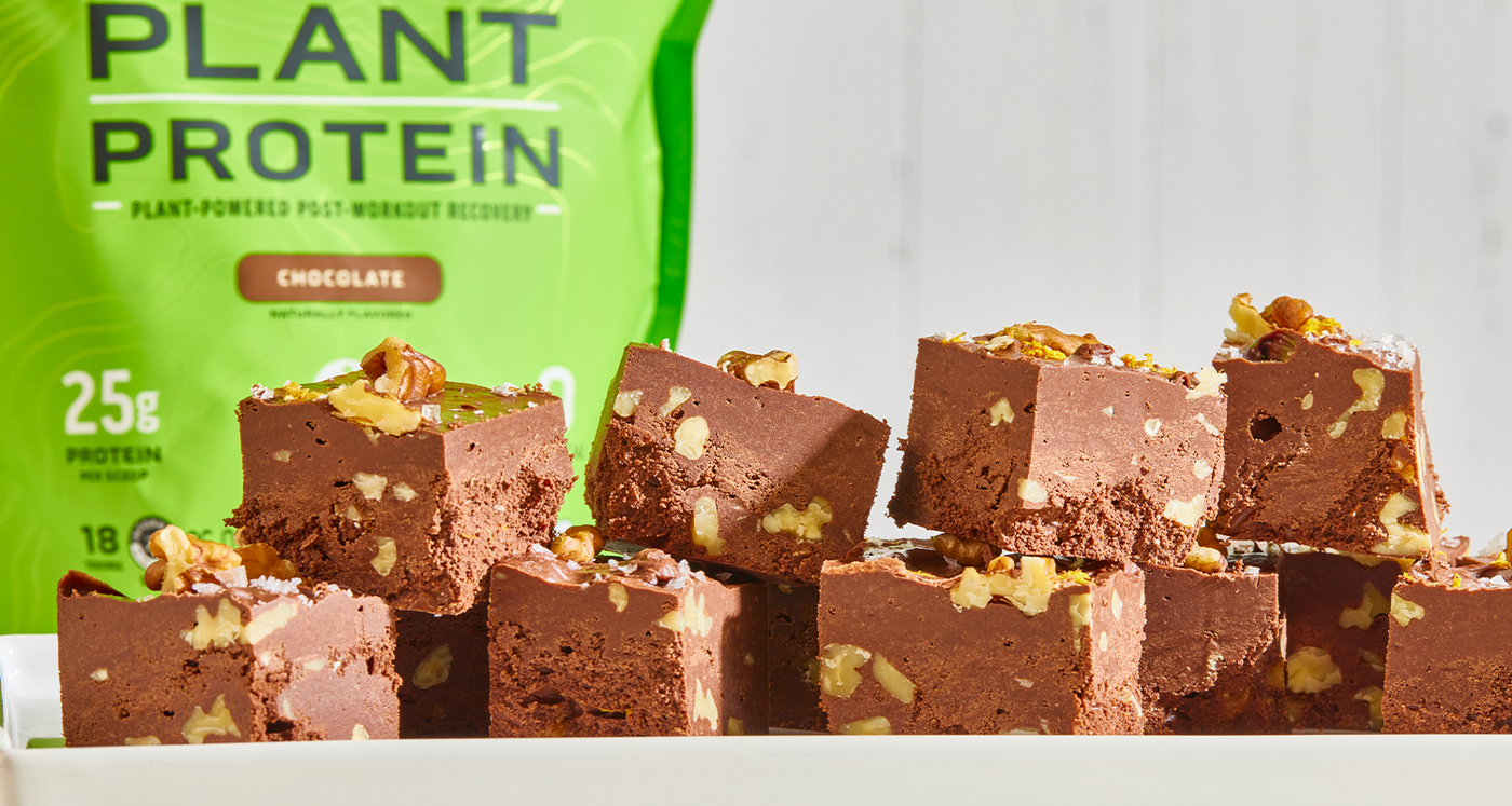 Vegan Chocolate Orange Protein Healthy Fudge Recipe