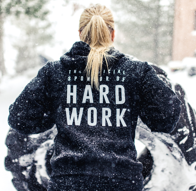 black hoodie workout clothes by Ascent Protein
