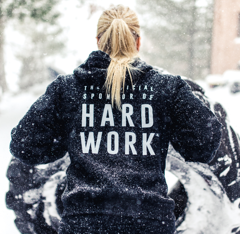 black hoodie workout clothes by Ascent Protein
